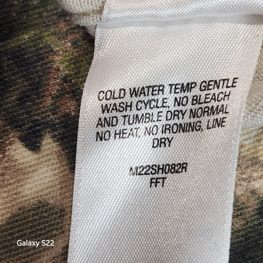 Cabelas ZONZ camo Shirt Men's Woodlands Camo Long Sleeve Button Hunt Game 3XL - Picture 8 of 16
